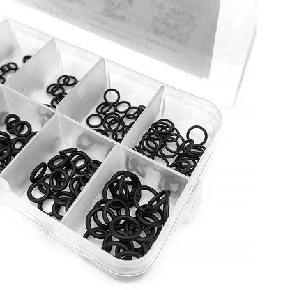 250 Stück EPDM-O-Ringe im Karton, CS1/1,5 mm, Außendurchmesser 3/4/5/6/7/8 mm, säure- und alkalibeständige, wasserdichte Dichtungen für die Reparatur von Maschinen und Ventilen