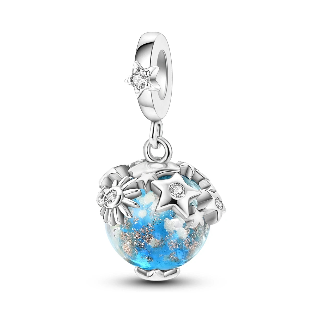Charm-Anhänger aus Silber 925, blaue Serie, passend für Armbänder, Charms, DIY, originelle Mode-Anhänger für Schmuckherstellung