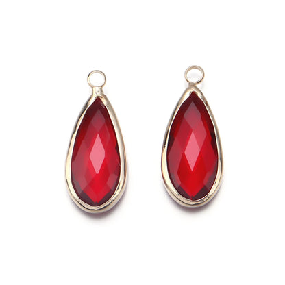 5 teile/los Teardrop Kristall Glas Anhänger Charms für Paare Armband Ohrringe Schmuck Machen Liefert DIY Halskette Ornamente
