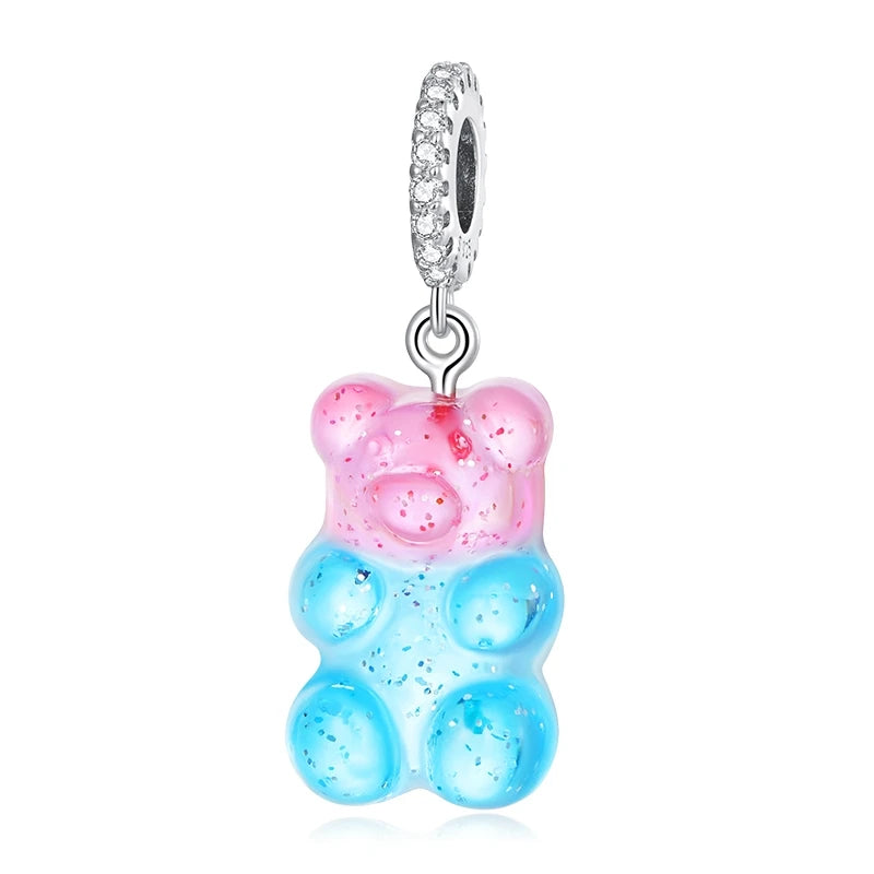 WOSTU 925 Sterling Silber Tier Cat Charm Anhänger Herz Familie Marienkäfer Bee Perlen Fit Original Armband DIY Schmuck Für Frauen
