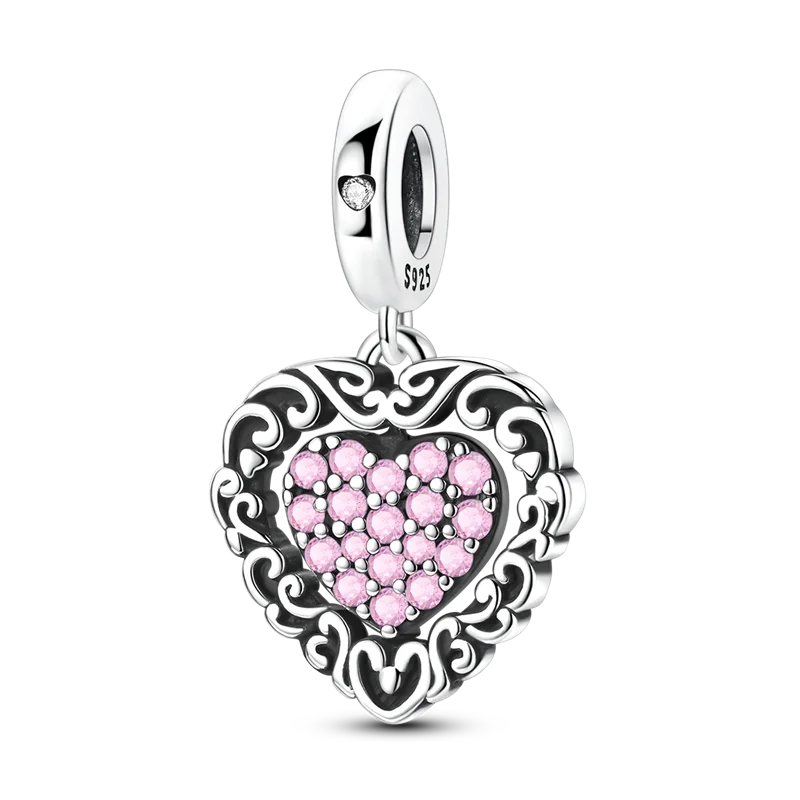 925 Silber Charms Original Design Blaue Augen Zirkon Katze Hund Perle Herz Charme DIY Fit Armband Für Frauen Hochzeit Schmuck Geschenk