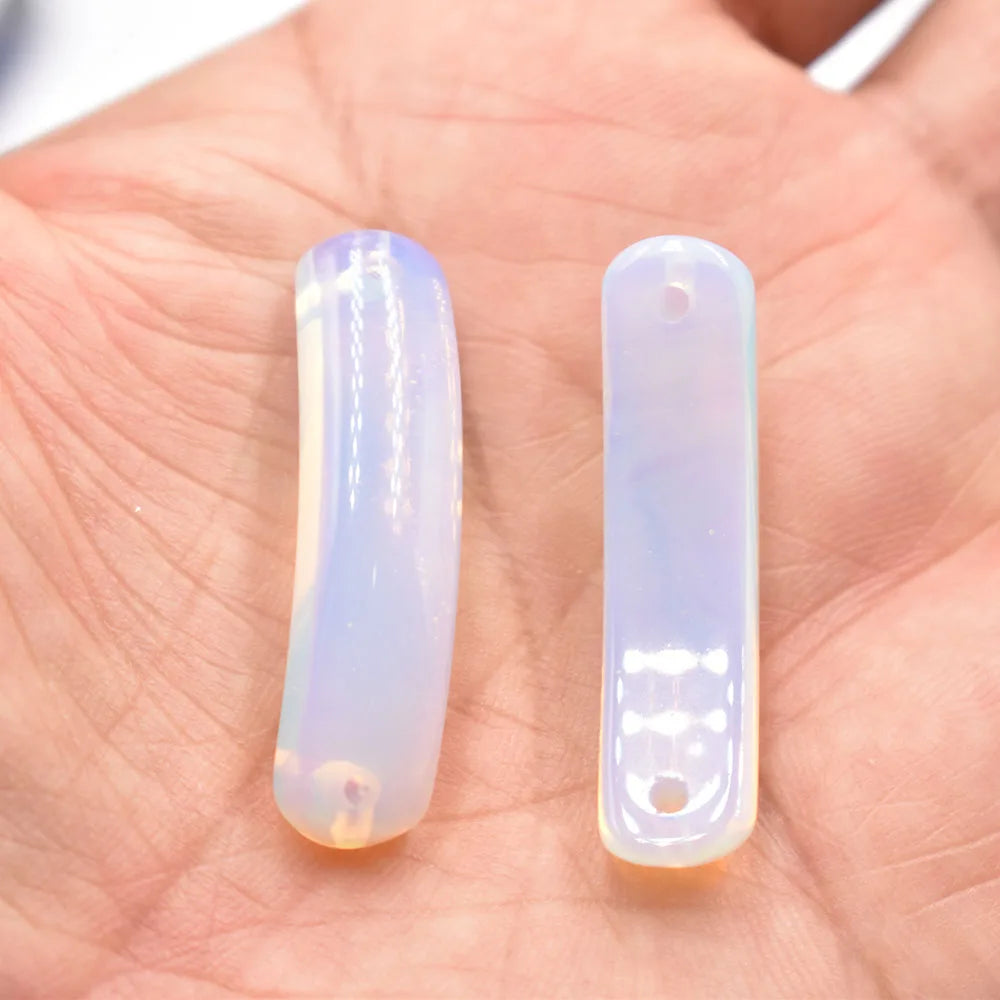 Wholesale10pcs/lot Natürlicher Fluorit Stein Kristall Stecker Anhänger Mode Armband Halskette Zubehör für Schmuckherstellung