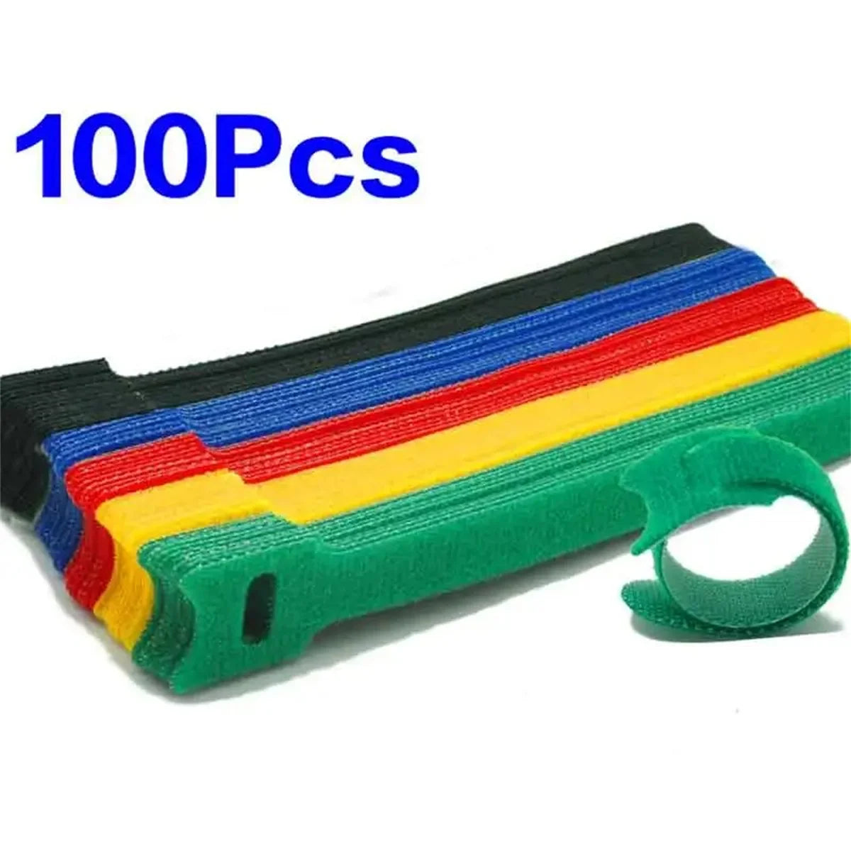 10/200 Stück abnehmbare Kabelbinder, farbige Kunststoffe, wiederverwendbare Kabelbinder, Nylon-Schlaufenwickel, Reißverschluss, Typ Kabelbinder, Drahtverband