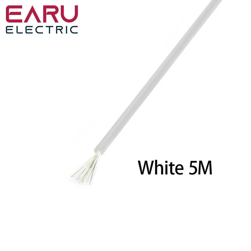 5 mt/los Hitzebeständige Weiche Elektrische Silikon Draht Kabel 8 10 12 14 16 18 20 22 24 26 28 30 AWG 5M 6 Farbe Rot Schwarz Blau