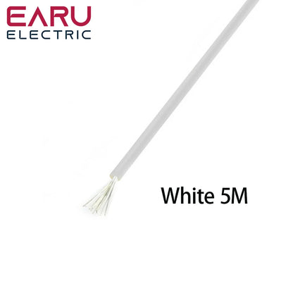 5 mt/los Hitzebeständige Weiche Elektrische Silikon Draht Kabel 8 10 12 14 16 18 20 22 24 26 28 30 AWG 5M 6 Farbe Rot Schwarz Blau
