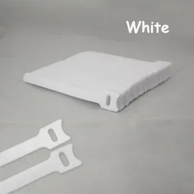 Klettverschluss, selbstklebend, kann wiederverwendet werden, Nylon, T-Hakenring, Schnalle, Befestigungsband für Kabelmanagement, Klebeband, Klettverschluss