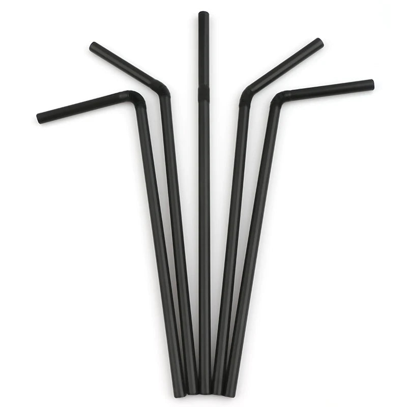 50-3000PCS Mehrfarbige Trinkhalme rietjes Milch Tee Bar Party Hochzeit Küche Home Zubehör Getränke Schwarz Stroh Großhandel