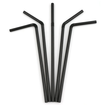 50-3000PCS Mehrfarbige Trinkhalme rietjes Milch Tee Bar Party Hochzeit Küche Home Zubehör Getränke Schwarz Stroh Großhandel