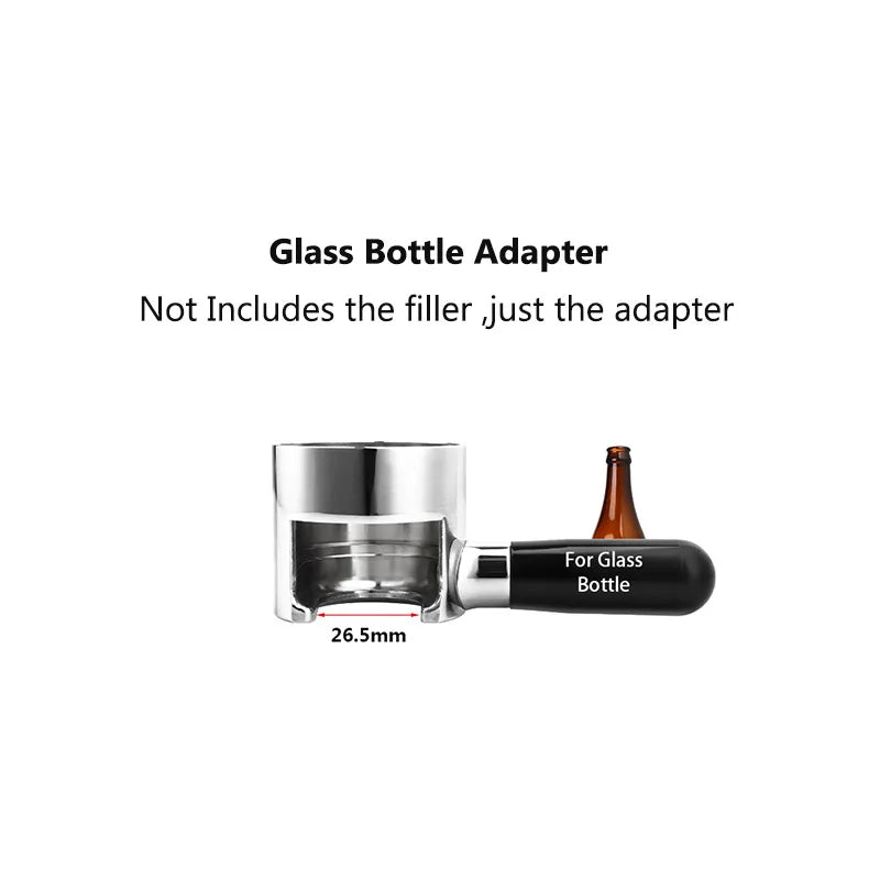 Bierglas-Flaschenfüller-Adapter, entschäumender Bierhahn-Adapter für 28-mm-PET-Flasche, 38-mm-PET-Flasche, Einreichung von Swing-Top-Flaschen