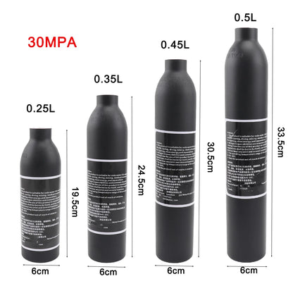 4500Psi Aluminium CO2 Zylinder Aquarium Lufttank M18x1,5 Gewinde Hochdruck 300bar Zylinder Sauerstoff Gas Flasche Fülltank