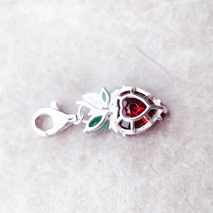 Charm-Anhänger Erdbeere 925er Sterlingsilber Romantisches Geschenk Schmuck Accessoires für Frauen