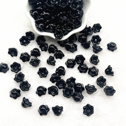 Neue 20 teile/los 7X12mm Bunte Bellflower Lampwork Perlen Kappen Glas Spacer Perlen für Schmuck Machen DIY Armbänder haarnadel