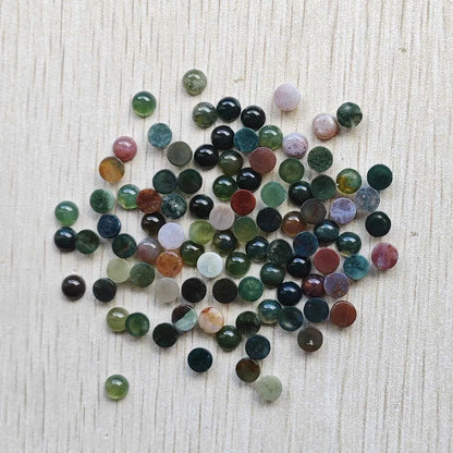 Großhandel 100 Stück Mode gute Qualität Naturstein runde Cab Cabochon Perlen 6mm für Schmuck Zubehör Herstellung