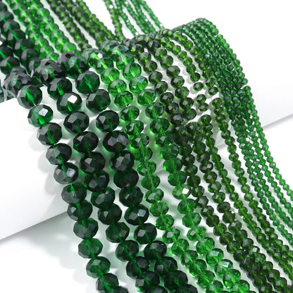 3/4/6/8/10mm Facettierte AB Klar Glas Kristall Rondelle Perlen Bunte Lose Spacer Perlen für Schmuck Machen DIY Armband Halskette