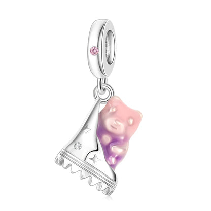 Tier-Serie, 925er-Sterlingsilber, Qualle, Pfau, Schildkröte, Kaninchen, Frosch, Charm, passend für DIY-Armbänder, Halsketten, Geschenke für Kinder