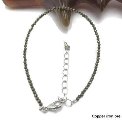 High Quality Natural Stone 2-3mm Handmade Micro Faced Beads Women's Agate Crystal Zircon Bracelet Jewelry Gift