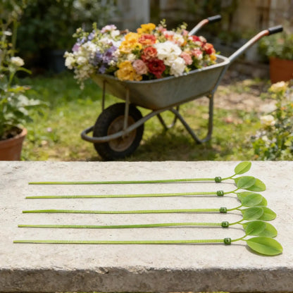 Sichere Pflanzenstützsysteme, Pflanzenbefestigungen, 20 cm Blatt-Kabelbinder, dekorative Blattform, einfach anzubringen, sicherer Halt