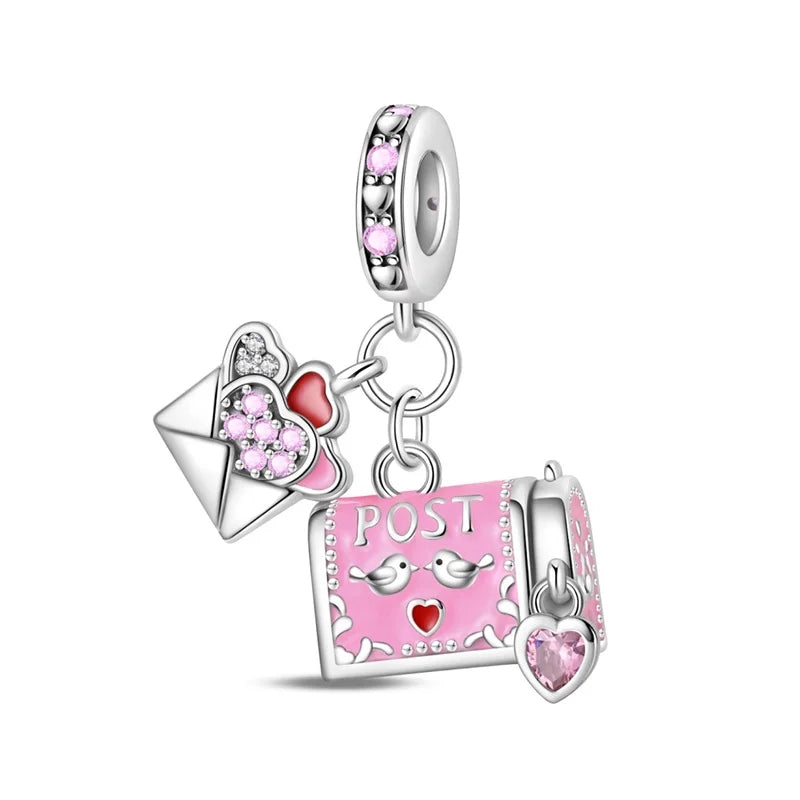 Edle Serie 925er Silber Parfüm-Bogen-Designs, Charm-Perlen, Anhänger, baumelnd, passend für Original-Armreif, Charm-Armband, DIY-Frauenschmuck