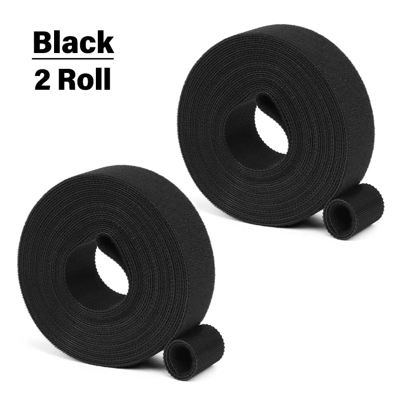 5M/Rolle Wiederverwendbare Kabelbinder Breite 10/15/20/25mm Nylon-Klebeband Klettverschluss Kabelorganisator-Band