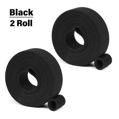 5M/Rolle Wiederverwendbare Kabelbinder Breite 10/15/20/25mm Nylon-Klebeband Klettverschluss Kabelorganisator-Band