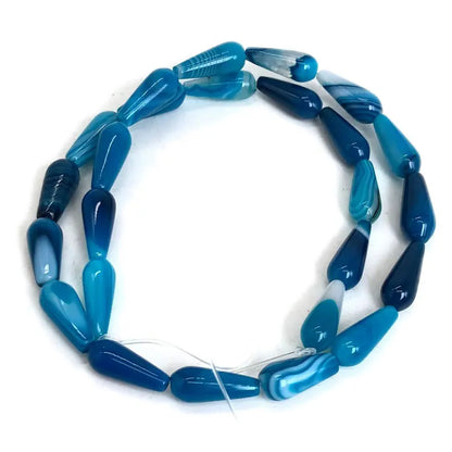 6x16mm/10X30mm Achat Wassertropfen Stein Perlen Natürliche Quarz Achate Lose Perlen für Schmuck Machen DIY Armband 15 ”