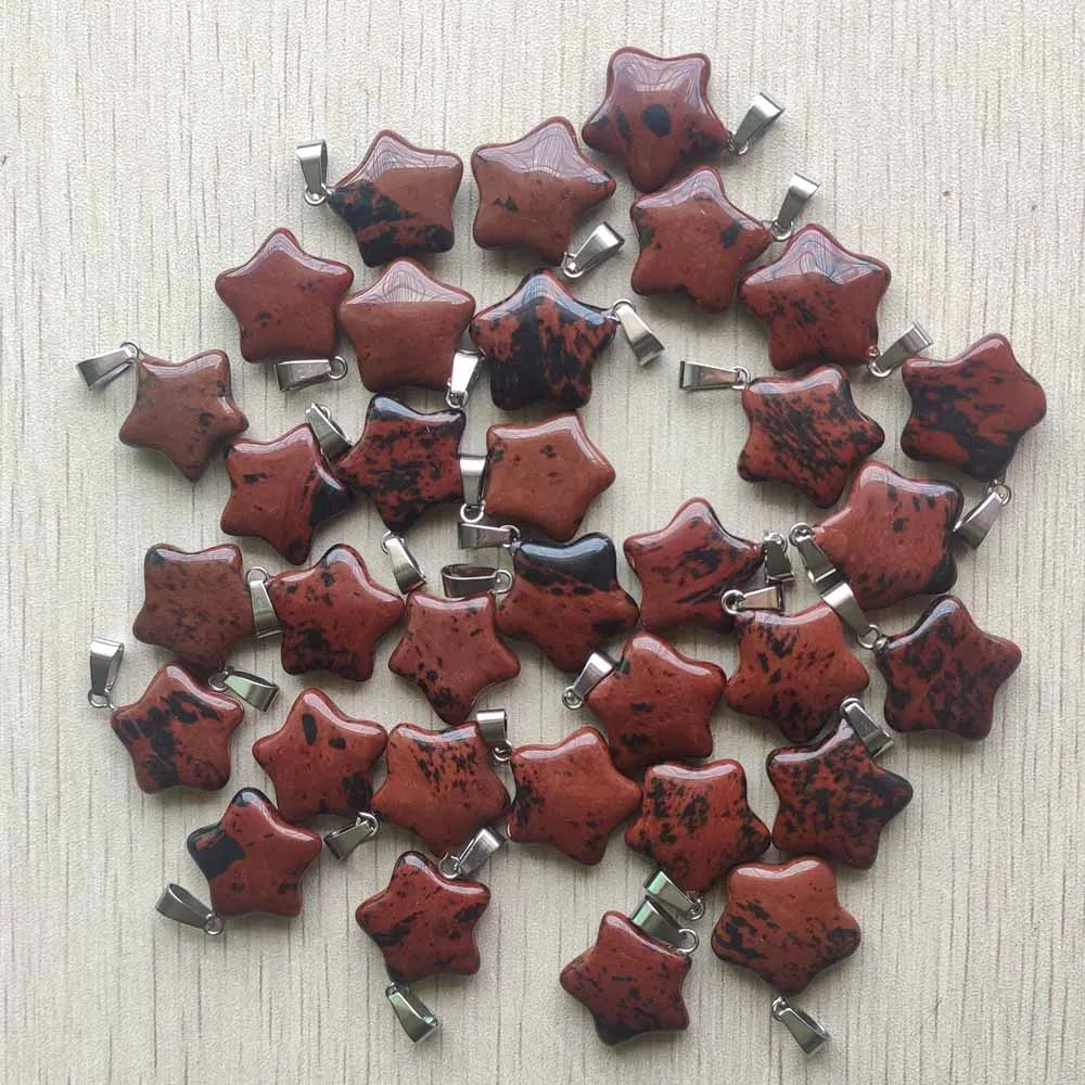 Gute qualität Verschiedene naturstein mix stern charms anhänger für diy schmuck zubehör machen 50 teile/los Großhandel
