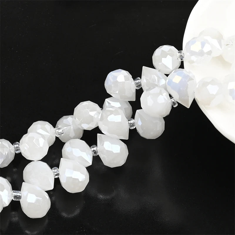 Österreich AB Farbe Kristall Erdbeere Perlen 10*8mm Glänzende Facettierte Glas Perlen für Schmuck Machen DIY Hochzeit Kleid zubehör