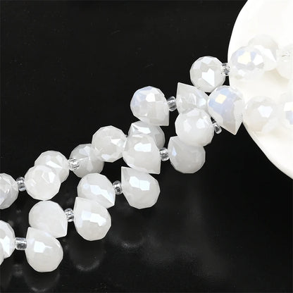 Österreich AB Farbe Kristall Erdbeere Perlen 10*8mm Glänzende Facettierte Glas Perlen für Schmuck Machen DIY Hochzeit Kleid zubehör