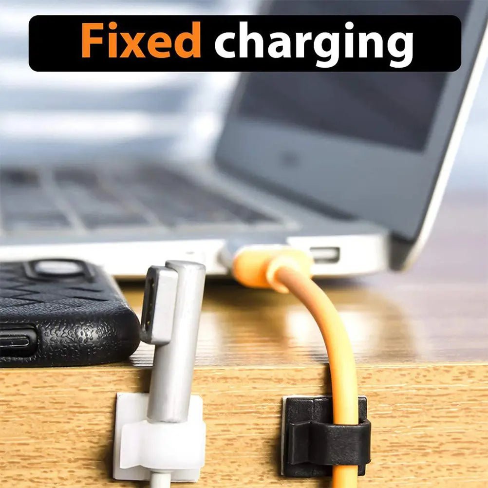 200 Stück selbstklebende Kabelklemmen, robuste Kabel-Organizer für Schreibtisch, Wand, Nachttisch, USB-Ladekabel, Management, Schwarz