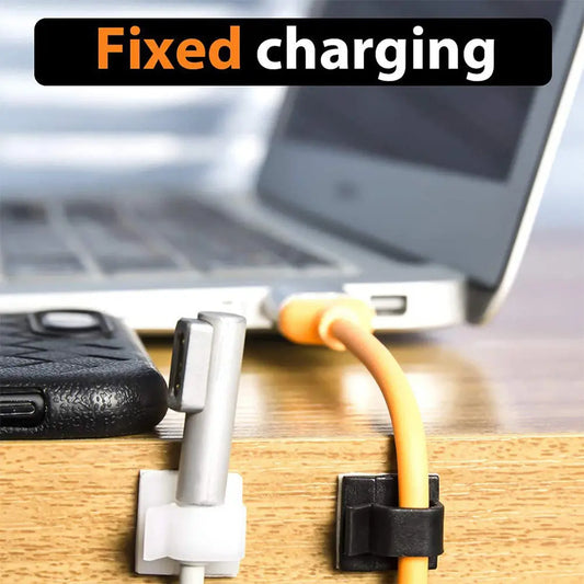 200 Stück selbstklebende Kabelklemmen, robuste Kabel-Organizer für Schreibtisch, Wand, Nachttisch, USB-Ladekabel, Management, Schwarz