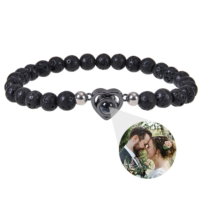 Custom bracelet with picture inside, personalized projection bracelets with photos, picture bracelet, personalized memorial gifts