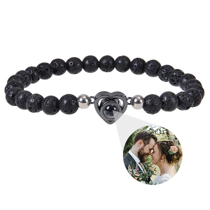 Custom bracelet with picture inside, personalized projection bracelets with photos, picture bracelet, personalized memorial gifts