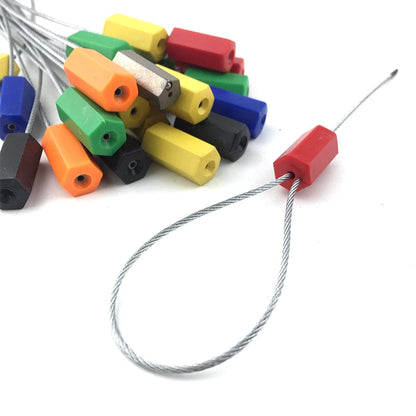 100 Stück Diebstahls icherung Draht dichtungen Länge 30cm Behälter Metalldraht Kabelbinder Stahl Kunststoff selbstsicher nde Metall binder