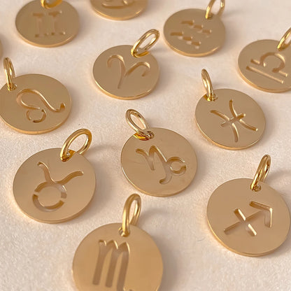 eManco Edelstahl-Skelett mit 12 Sternzeichen, Charm, DIY, Damenmode, Halskette, Schmuck, Zubehör, Herstellung, 48 Stunden Versand