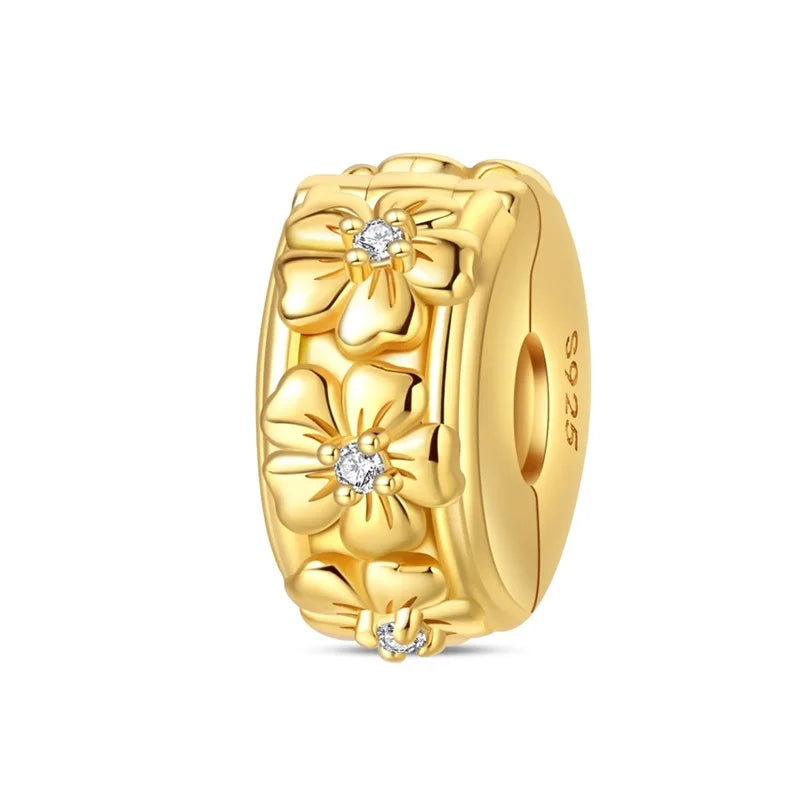 Heißer Verkauf 925er Sterlingsilber Löwenperlen & Chamäleon Baumeln Charm Fit Schlangenarmband Boutique Halskette Goldener Anhänger Geschenk