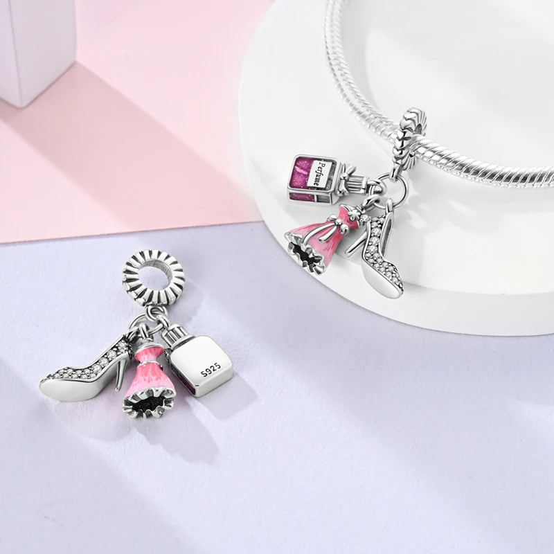 Neue Kollektion aus 925er-Sterlingsilber, Winterserie, Skaten, Schlittschuh-Charm, passend für DlY-Armbänder, Halsketten, Schmuck, feine Geschenke