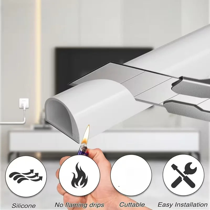 1pc 1/3/5m Selbstklebende Wand Kabel Versteckter Raceway Wand Halterung Kabel Concealer PVC flexible Kabel Schutz Home Office