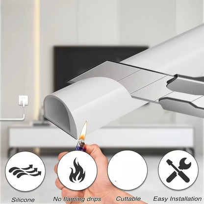 1pc 1/3/5m Selbstklebende Wand Kabel Versteckter Raceway Wand Halterung Kabel Concealer PVC flexible Kabel Schutz Home Office