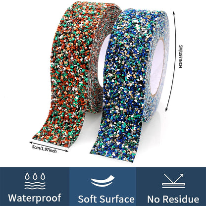 Rutschfestes blaues Gummiband, langlebiges PE-Material mit Griff, ideal für Innen- und Außenbereich, Treppenprofil, Boote, Trailways, rückstandsfrei