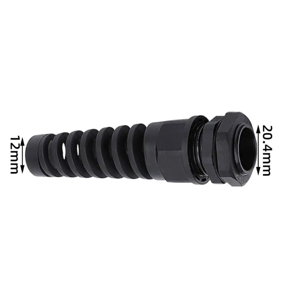 2 Stück schwarz wasserdichte Kabel verschraubung Anti-Biegung pg7 Kunststoff verbindung m12 m16 m20 Nylon torsion sichere Verbindung pg9 Kabel befestigungs verschraubungen