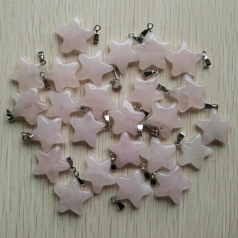 Gute qualität Verschiedene naturstein mix stern charms anhänger für diy schmuck zubehör machen 50 teile/los Großhandel