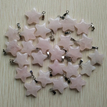 Gute qualität Verschiedene naturstein mix stern charms anhänger für diy schmuck zubehör machen 50 teile/los Großhandel