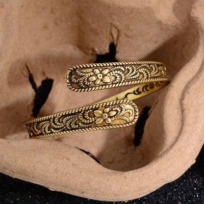 Neue Ankunft Vintage Carving Blume Thai Silber Damen Armreif Promotion Schmuck Für Weihnachtsgeschenke Nie Verblassen