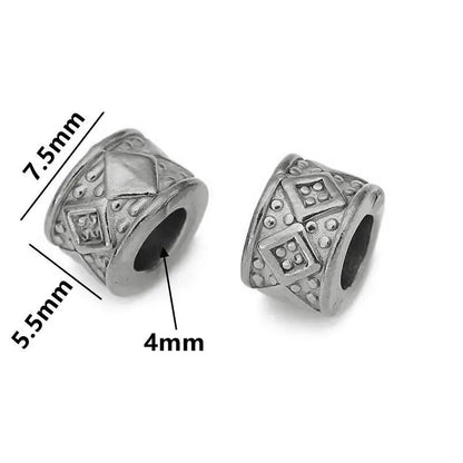 5 teile/los Edelstahl Gold Farbe Lose Rohr Große Loch Spacer Perlen für DIY Armbänder Halskette Schmuck Machen Liefert Finden
