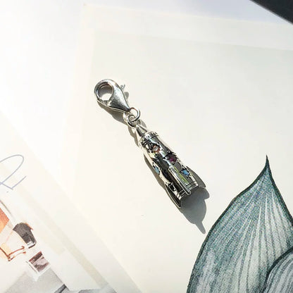 Neuer bunter Raketen-Anhänger, baumelnder Charm, 925er Sterlingsilber, Modeschmuck für Damen und Herren, trendiges Geschenk