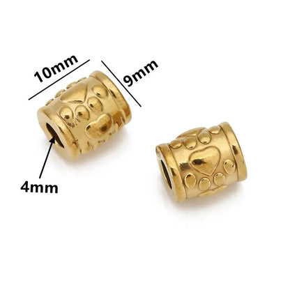5 teile/los Edelstahl Gold Farbe Lose Rohr Große Loch Spacer Perlen für DIY Armbänder Halskette Schmuck Machen Liefert Finden