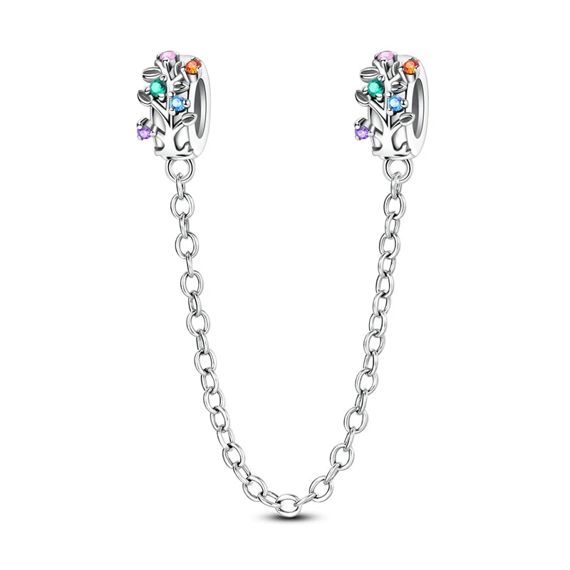 Wunderschöner Charm-Anhänger aus 925er-Sterlingsilber mit grünem Baum des Lebens, passend für DIY-Armband-Halskette. Ein Geschenk der Erlösung, das den Weg führt
