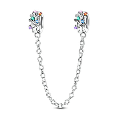 Wunderschöner Charm-Anhänger aus 925er-Sterlingsilber mit grünem Baum des Lebens, passend für DIY-Armband-Halskette. Ein Geschenk der Erlösung, das den Weg führt