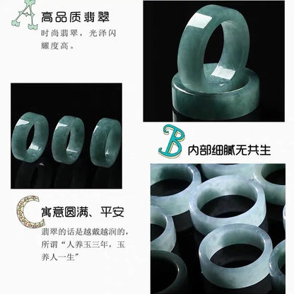Natürliche Jade Ring Männer Frauen Heilung Edelstein edlen Schmuck echte Myanmar Jadeit hohe Eis qualität eine burma blaue Wasser Jade Ringe