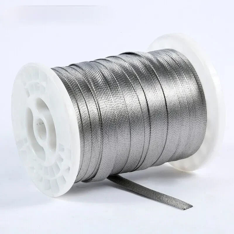 5 m 304 Edelstahl-Drahtkabel, geflochtene Hülse, Metallmantel, erweiterbare leitfähige Abschirmung, Abschirmung, Signaldrahtkabel